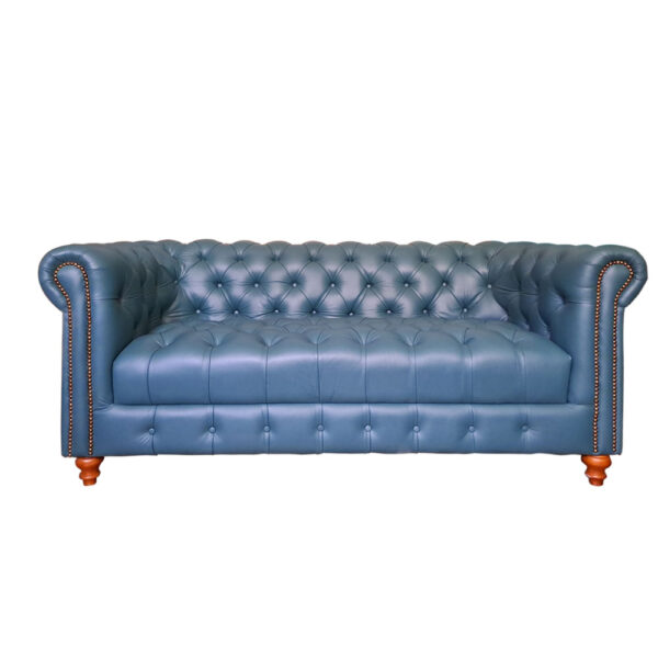 SOFÁ CHESTERFIELD CAPITONÉ CELESTE DE 190cm