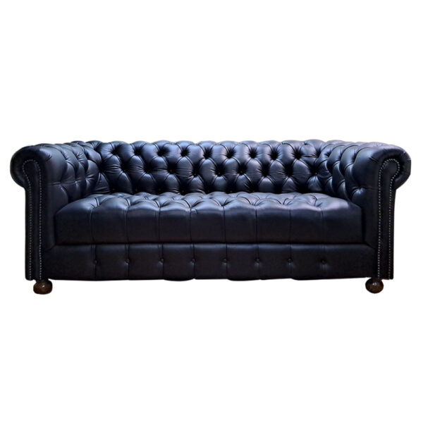 SOFÁ CHESTERFIELD CAPITONÉ NEGRO DE 200cm